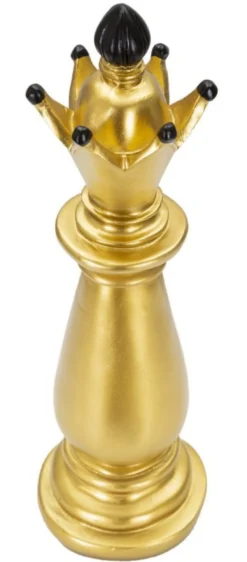Évêque d'échecs Polyrésine Doré décorations Noires
