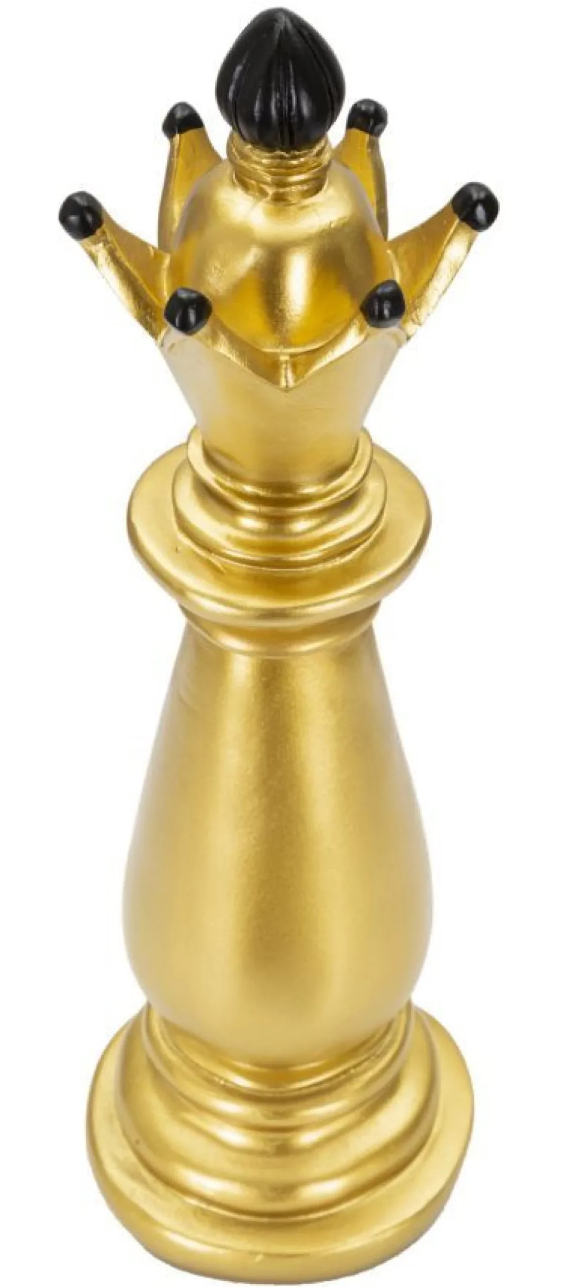 Évêque d'échecs Polyrésine Doré décorations Noires